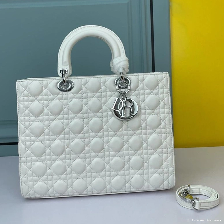 Cheap Silver White Cannage Bag Lambskin Dior Large Lady 0809 Luxury